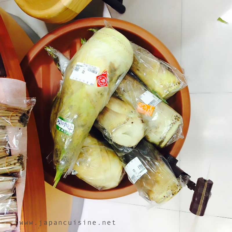 bamboo shoots on sale in a supermarket in Japan